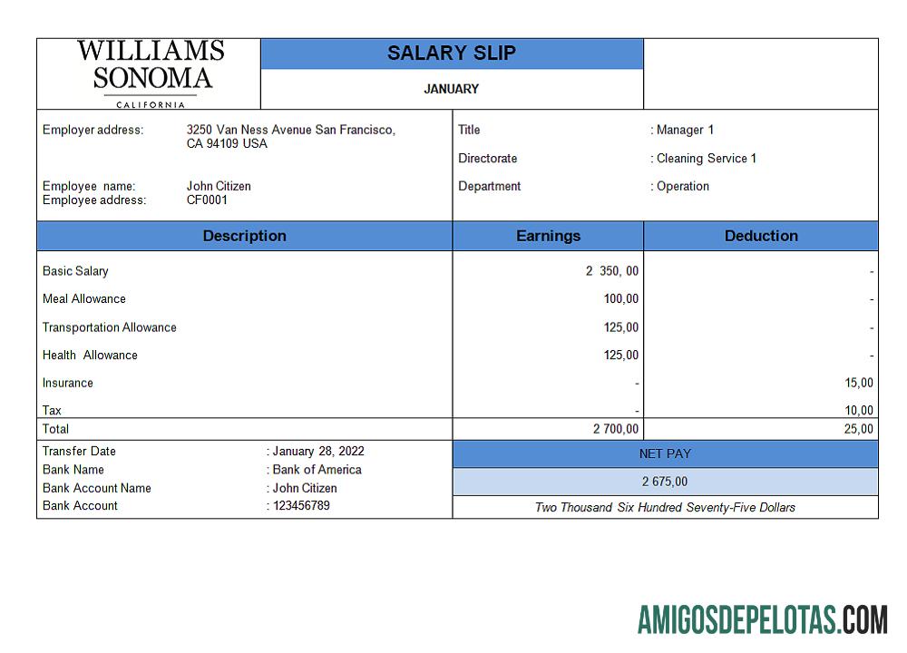 Realista Modelo de planilha de funcionários de empresa de varejo dos EUA em formato Word e PDF, versão 2